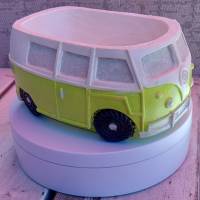 Bulli, Bus, Retro-Car, Mintgrün & Weiß, Home-Deco AWG-170_02, Handmade, Farbe: zweifarbig - Mintgrün - Vintage &  Weiß. Bild 5