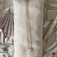 Halskette „Herz“ - Goldfarbene Halskette 45 cm aus Edelstahl mit Herz-Perle Bild 2