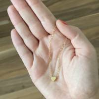 Halskette „Herz“ - Goldfarbene Halskette 45 cm aus Edelstahl mit Herz-Perle Bild 4