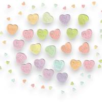Ca. 500 Stück Herzkonfetti, Streudeko, Streuteile, Herzen mit Spruch, Love, Stanzteile, Konfetti Bild 1