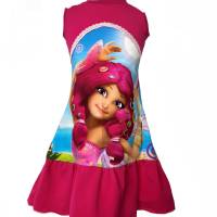 Mia Rüschen Kleid pink mit Armlängenauswahl- Sommerkleid Rüschenkleid für Mädchen in verschiedenen Größen Bild 1