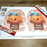 Halloween deko, Duplo Banderole, Kürbis, Happy Halloween, Schokolade Halloween, Schokoriegel, Kinderriegel, PDF drucken Bild 3