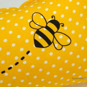 Türstopper Pünktchen gelb weiß Biene Bienenflug, Auswahl Motiv geplottet, Türpuffer Kinderzimmer, by BuntMixxDESIGN Bild 6