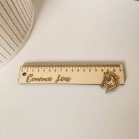 Personalisiertes 17cm Holzlineal - Perfektes Einschulungsgeschenk für Schulanfänger! Bild 6