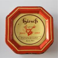 2 eckige Vintage Blechdosen Stahlstecknadeln Hirsch Bild 3
