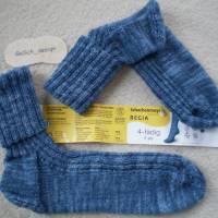 Socken für Damen, Größe 41 / 42 , jeansblau meliert Bild 1