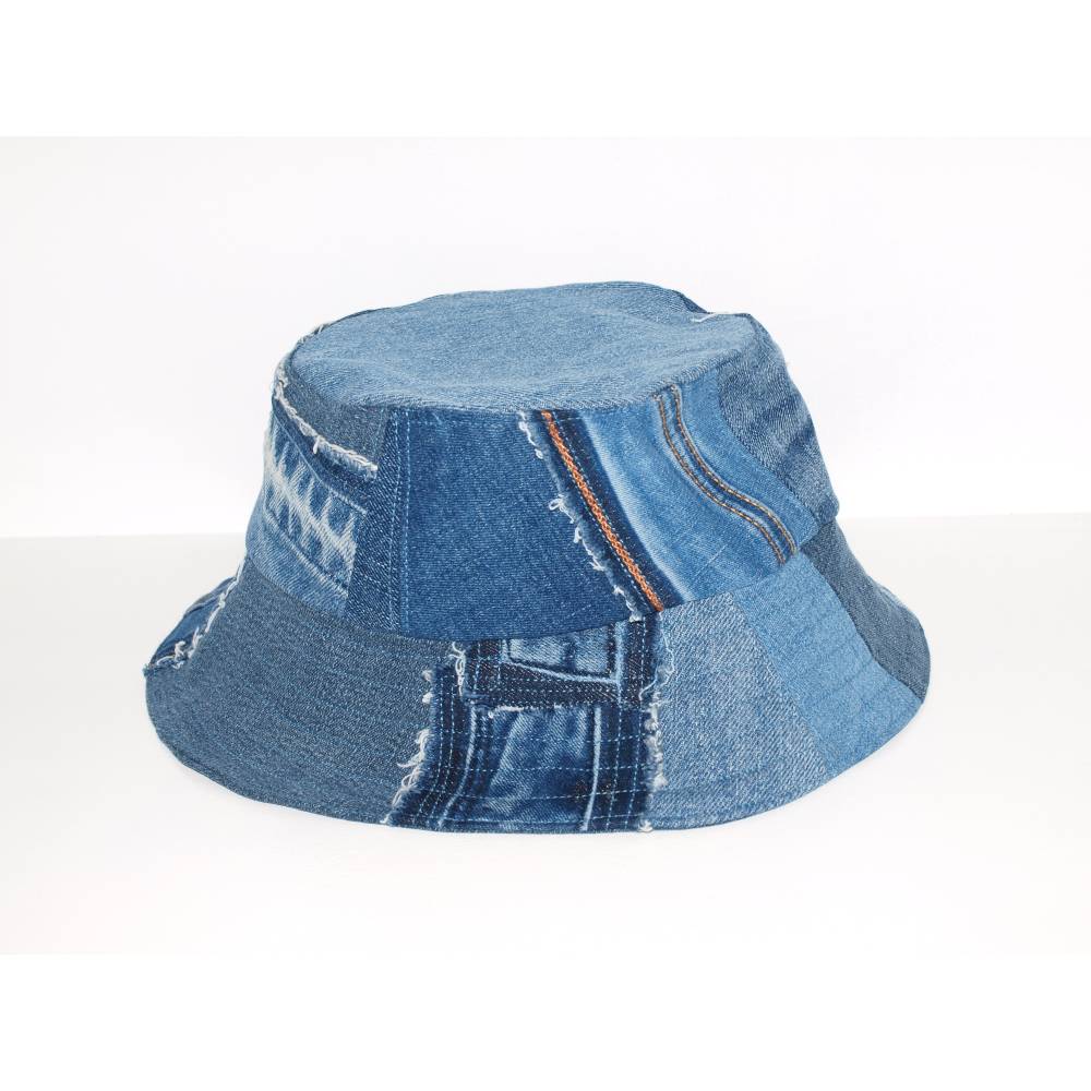 Jeans Bucket Hat upcycling Jeanshut unisex Fischerhut
