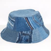 Jeans Bucket Hat upcycling Jeanshut Fischerhut unisex Bild 1