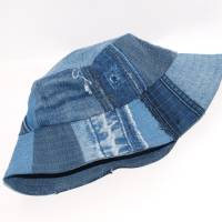 Jeans Bucket Hat upcycling Jeanshut Fischerhut unisex Bild 5