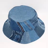 Jeans Bucket Hat upcycling Jeanshut Fischerhut unisex Bild 9