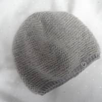 Handgestrickte Babymütze aus Wolle (Merino)/Mohair/Seide Bild 2