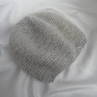 Handgestrickte Babymütze aus Wolle (Merino)/Mohair/Seide Bild 3