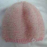 Babymütze handgestrickt aus Wolle (Merino)/Mohair/Seide Bild 3