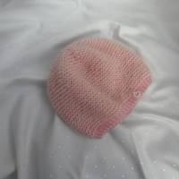 Babymütze handgestrickt aus Wolle (Merino)/Mohair/Seide Bild 4
