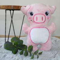 Kleiner Schweinchen personalisierte/ Stofftier Namen/Geschenk zur Geburt/ Stofftiere/Plüschtier Bild 2