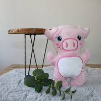 Kleiner Schweinchen personalisierte/ Stofftier Namen/Geschenk zur Geburt/ Stofftiere/Plüschtier Bild 4