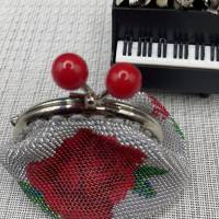 Tasche Geldbörse Perlentasche gehäkelt mit kleinen Miyuki Glasperlen Bild 8