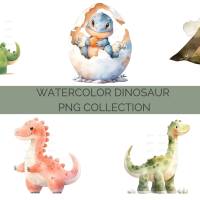 13 digital Dinosaur PNG Watercolor Clipart Bundle, Sublimation,Commercial License Bild 4