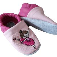 Krabbelschuhe Lauflernschuhe Schuhe Maus Leder personalisiert Bild 1