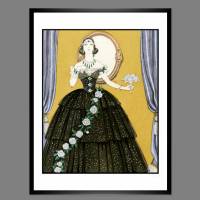 3er Set Bilder Mode Fashion Illustration Abendkleider 1914-1923 KUNSTDRUCK Poster - Modemagazin Vintage Art Wanddeko Bild 4