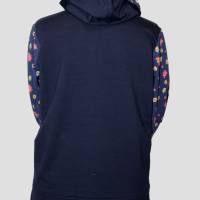 Damen Sweatshirt | Blau Motiv Bunte Blumen | Bild 3