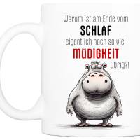 Tasse mit Spruch SCHLAF & MÜDIGKEIT - Bürotasse, Kaffeetasse Bild 2