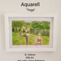 Aquarell, DIN A4 "Yoga", original & signiert Bild 2