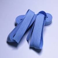 Schrägband, Kantenband, vorgefalzt 15 mm, Baumwolle, hellblau, Einfassband, 3 Meter, waschbar, DIY Nähen Bild 1