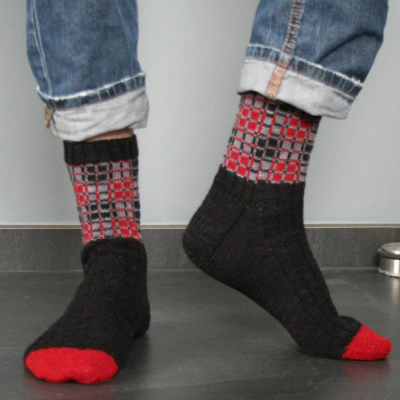 Anleitung: Homeoffice - Socken mit Colorwork stricken