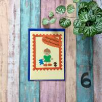 Glückwunschkarte für kleine Mädchen, Klappkarte 10,5 cm x 14,8 cm mit farblich passendem Umschlag Bild 7