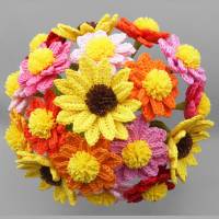 Häkelanleitung Blumenstrauß oder einzelne Blumen - einfach & vielseitig aus Wollresten Bild 1