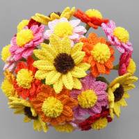 Häkelanleitung Blumenstrauß oder einzelne Blumen - einfach & vielseitig aus Wollresten Bild 10