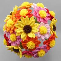Häkelanleitung Blumenstrauß oder einzelne Blumen - einfach & vielseitig aus Wollresten Bild 4