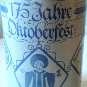 Großer Bierkrug, Jubiläums-Festkrug "175 Jahre Münchner Oktoberfest", Vintage 1985 Bild 5