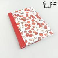 Notizbuch, Beeren, rot, A5, 100 Blatt, handgefertigt Bild 1