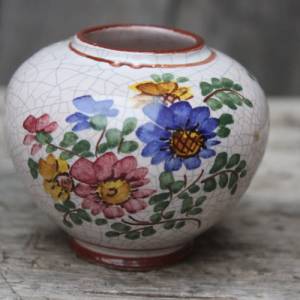 mini Craquelé Vase Kugelvase Handbemalt WGP Keramik Midcentury 50er Jahre West Germany Bild 4