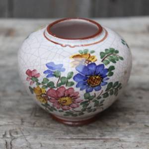 mini Craquelé Vase Kugelvase Handbemalt WGP Keramik Midcentury 50er Jahre West Germany Bild 5