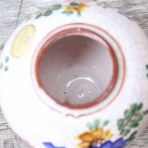 mini Craquelé Vase Kugelvase Handbemalt WGP Keramik Midcentury 50er Jahre West Germany Bild 6
