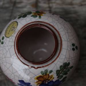 mini Craquelé Vase Kugelvase Handbemalt WGP Keramik Midcentury 50er Jahre West Germany Bild 7