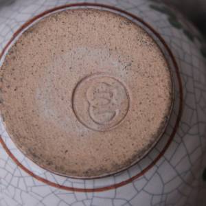 mini Craquelé Vase Kugelvase Handbemalt WGP Keramik Midcentury 50er Jahre West Germany Bild 8