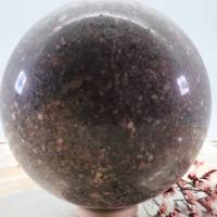Große Porphyr Edelsteinkugel, 93 mm, Meditation und Heilsteine, glänzende Kugel, Wunderbarer Kristall Bild 1