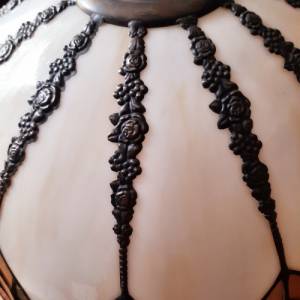 Neukro Menden Hängelampe, Tiffany Stil, Deckenleuchte, 1970 er Jahre, einflammig - Buntglas Bild 7