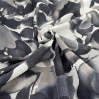 Viskosestoff abstrakte Blumen weiß, schwarz, beige. Grundpreis: 1 m² = 7,37 €. Ab 4,98 € = 0,50 Meter. 100% Viskose. Bild 9