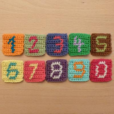 Häkelanleitung eingehäkelte Zahlen 0-9, Zählmuster, pdf-Datei