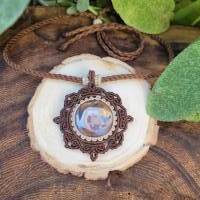 Makramee-Halskette mit Boulder Opal Bild 7