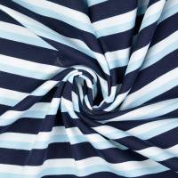 Sweat Streifen Stripes angeraut blau Töne Oeko-Tex Standard 100(1m/14,-€) Bild 2