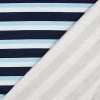 Sweat Streifen Stripes angeraut blau Töne Oeko-Tex Standard 100(1m/14,-€) Bild 3