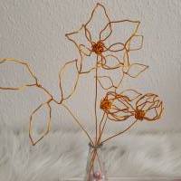 Clematis - Blumen Set 2/ Drahtblumen / Blumen aus Draht Handgemacht/ Minimalistische nachhaltige Deko Bild 1