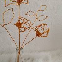 Clematis - Blumen Set 2/ Drahtblumen / Blumen aus Draht Handgemacht/ Minimalistische nachhaltige Deko Bild 2