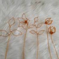 Clematis - Blumen Set 2/ Drahtblumen / Blumen aus Draht Handgemacht/ Minimalistische nachhaltige Deko Bild 4